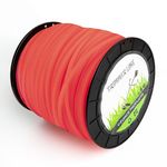 0.155 Inch Heavy Duty Round Trimmer Line,Compatible with E GO,H Art,R yobi,S hindaiwa,S tihl,0.155 Inch 492 ft 5 lb Square Nylon Spool Replacement Weed Wacker String (Orange)