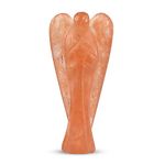 Reiki Crystal Products Red Aventurine Angel, Red Aventurine Angel Statues, Natural Crystal Stone Angel Size 3 Inch Approx