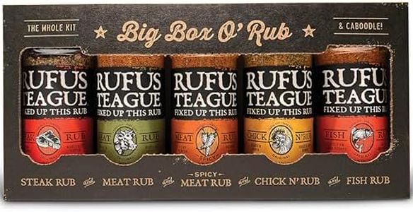 Rufus Teague - Big Box O' Rub Variety Pack - Premium BBQ Rub - 5 Bottles