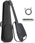 Acoustic Electric Carbon Fiber Guitar - NEXG 2 Black 38 Inch Smart Electric Basic Guitar Set for Adults with 50W Wireless Speaker Footswitch Strap Charger and Gig Bag