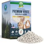 Small Pet Select - Premium White Paper Pellet Small Animal Bedding for Rabbits, Guinea Pigs, Chinchillas, Mice, and Rats, 35L