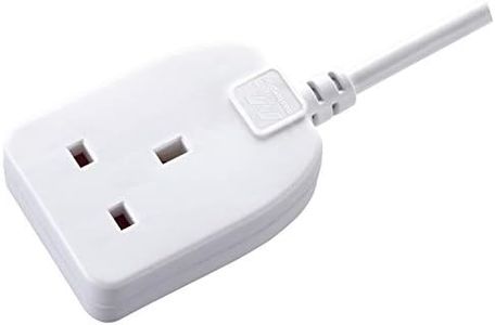 Masterplug BOG10-MS Single Socket Long Extension Lead, 10 Metres, White