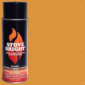 Stove Bright High Temp Paint - Copper - 8152 | Heat Resistant Spray for Wood Stove BBQ Grill Fireplace Engine | Satin Finish | Rust Resistant Metal Coating | Withstands 1200°F | Primer Friendly