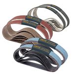 POWERTEC 46001 3/4" x 12" Knives Sharpener Sanding Belts 24pcs Set for Work Sharp Ken Onion Edition Knife and Tool Sharpener (WSKTS-KO) | Abrasive Grits 80/120/ 240/400/ 1000/1200 (4 Belts Each)