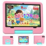 IWEGGO Android 15 Kids Tablet with EVA Case, 10 Inch Tablet for Kids, 20GB RAM+128GB ROM/MAX 2TB, 1280 * 800 IPS HD Eye-Care Touchscreen, 2.0GHz Quad Core Toddler Tablets, 5G WiFi6, Widevine