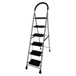 FLIPZON Premium 6 Step-Ladder for Home | Heavy Duty Foldable Ladder with Wide Ant-Slip Steps and Anti-Skid Shoes