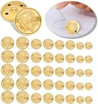 40 Pcs Metal Blazer Button Set Vintage Gold Buttons Sewing Buttons Gold Buttons Emblem Shank Buttons for Blazer Brass Buttons for Blazer Suits Sport Coat Uniform Jacket 15mm 18mm 21mm 25mm