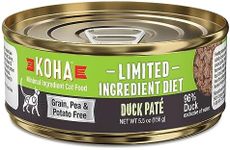 KOHA Limited Ingredient Diet Duck Pate for Cats - Single Meat Wet Cat Food for Sensitive Stomachs - Pate Cat Food with No Fillers - 5.5oz Pack of 24