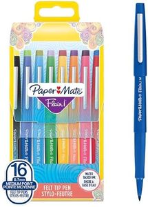 PaperMate Flair Penna con Punta in Feltro, Colori Assortiti, Punto Medio, 16 Pezzi