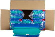 CASE Pack of 6 KinderMat Jr. Daydreamer, 2 inches Thick, 4-Section Rest Mat, 44" x 19" x 2", Blue/Teal, 100% Made in USA (CASE of 6: 500220 2" Jr. Daydreamer)