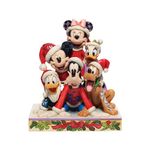 Enesco Jim Shore Disney Traditions Christmas Mickey Mouse and Friends Figurine, 5.91 Inch, Multicolor