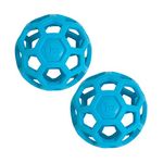 JW Pet HOL-ee Roller Original Treat Dispensing Dog Ball - Hard Natural Rubber - Assorted Colors (Large Pack of 2)