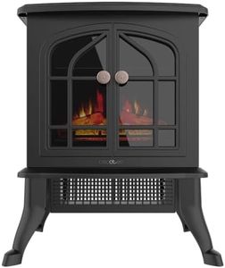 Cecotec Cheminée Électrique sur Pied ReadyWarm 2000 Flames. 2000 W, 2 Niveaux de Puissance, Thermostat Réglable et Contrôle Indépendant des Flammes, Zone de Couverture 25 m2