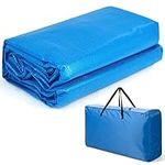 S AFSTAR 20ft x 40ft Pool Cover, Rectangle Swimming Pool Cover with Carry Bag, Waterproof & Dustproof Heavy Duty Pool Cover, 12-MIL Heat Retaining Pool Solar Blanket for Above-Ground & In-Ground Pools