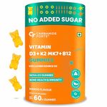 Carbamide Forte Vitamin D3 K2 B12 Gummies | Vitamin B12 Supplements | B12 Supplements For Bone Health & Immunity | Veg Lichen Source D3 Supplement | Mango Flavoured - 60 Gummies
