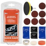 GEARLEADER Car Headlight Restoration Kit Polishing Paste Headlamp Repair Light Lenses Headlight Refurbish Tool Restore Polishing Pad Kit