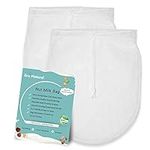 Nut Milk Bag Reusable 2 Pack 12" x 10" Cheesecloth Bags for Straining Almond/Soy Milk Greek Yogurt Strainer Milk Nut Bag for Cold Brew Coffee Tea Beer Juice Fine Nylon Mesh Cheese Cloth