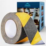 Lifekrafts Anti-Skid Tape For Stairs Grip Tape for Outdoor/Indoor Stairs Steps Floor Ramps Heavy Duty Adhesive Non Slip Tape | Black – Yellow 10Mx50MM | Safety Anti Slip tape