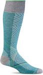 Sockwell Women's Pulse Graduated Compression Socks- Ideal for Running, Biking, Travel, Nurses, Sports, Reduce Muscle Fatigue, Swelling, and Recovery, Medium/Large, Mineral