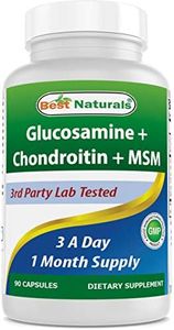 Best Naturals Glucosamine Chondroitin and MSM Joint Pain Relief Supplement, 90 Count