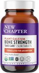 New Chapter Calcium Supplement - Bone Strength Organic Calcium with Magnesium, Vitamin D3+K2, 70+ Trace Minerals for Bone Health, Gluten Free, Easy to Swallow - 270 Slim Tablets