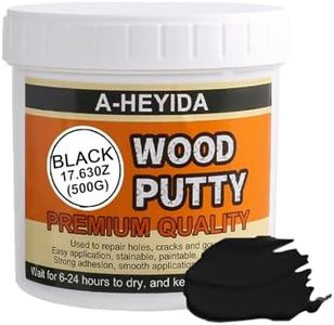 Black Wood Filler Putty Repair Kit - 17.63 Ounce, Paintable, Sandable, Restore Wood Cracks and Holes on Furniture, Hardwood Floor, Door, Cabinet
