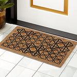 HOKIPO Large 45x75cm Natural Coconut Coir Door Mats for Entrance Big Size Welcome Mat, Multicolor (IN-484)