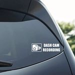 MTE Dash Cam Recording Car Window Vinyl Sticker Novelty Decal WHITE external fitment