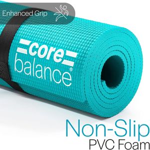 Core Balance Yoga Mat 6mm – Teal Non-Slip Exercise Mat