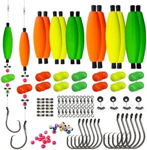 LOEIBMIRY Catfish Rig Making Kit Catfishing Rig Accessories 126PCS Catfish Tackle with Fishing Hook Swivels Sinker EVA Peg Float Rattle Beads Bobber Stoppers Fishing Bells Spinners