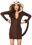 Leg Avenue Women's Cozy Monkey Costume, Brown, X-Large