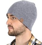 Tough Headwear Daily Knit Beanie - Beanies Hats for Men - Winter Hats for Men & Women - Warm Knitted Hats for Cold Weather & Stocking Cap Light Gray