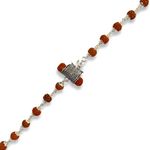 Hem Jewels Pure Silver Rudraksh Rakhi for Brother | Silver Bracelet for Boys and Men | Silver Bracelet Rakhi | Design: Mahadev Trishul Motif (HJ_RKH52)