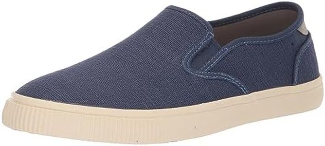 TOMS Mens Baja Slip On Sneakers Shoes Casual - Black, Moonlight Blue Heritage Canvas, 7 US