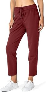 G Gradual Women's Pants with Deep Pockets 7/8 Stretch Sweatpants for Women Athletic, Golf, Lounge, Work (Savannah, Large)