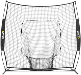 SKLZ Portable Baseball and Softball Hitting Net with Vault, Black, 7 x 7 feet