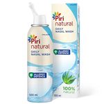 PiriNatural Nasal Spray, Allergy Defence, Allergens Hayfever & Dust wash, 100ml Packaging may vary