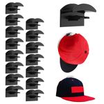 FCXJTU 2023 Upgraded Adhesive Hat Hooks for Wall Mount(16-Pack) - Minimalist Hat Rack for Baseball Caps, No Drilling, Strong Hold Hat Hangers Storage Organizer for Closet, Home, Bedroom, Room Decor