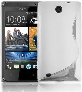 Cadorabo Funda para HTC Desire 300 en Blanco MAGNESIO - Cubierta Proteccíon de Silicona TPU Delgada e Flexible con Antichoque - Gel Case Cover Carcasa Ligera
