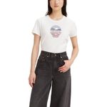 Levi's Women's Perfect Crewneck Tee Shirt (Also Available in Plus), Poppy Fields Cloud Dancer, XX-Large