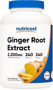 Nutricost Ginger Root Extract 2,200mg, 240 Capsules - Gluten Free, Non-GMO, 550mg of 4:1 Extract