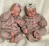 Zero pam Reborn Dolls Twins Baby 45CM Lifelike Baby Dolls That Look Real Silicone Reborn Babies Realistic Newborn Baby Dolls for Girls Toys