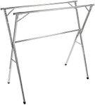 Camco Portable Clothes Drying Rack | Features 3 Horizontal Drying Rods | Extend from 60-inches to 95-inches Long to Provide Plenty of Drying Space | Light Weight Stainless Steel (51339)