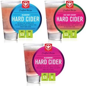 BrewDemon 2 Gal. Craft Variety 3-Pack of Hard Cider Recipe Kits - Makes (3) Wicked-Good 5.5% ABV Batches of Craft Brewed Hard Cider