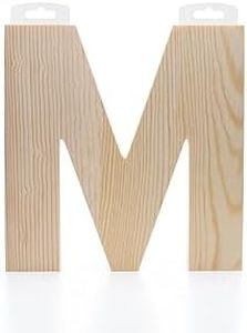 Hampton Art Wood Letter Chunky 8" M, Wooden Letters, Wood Letters, Wooden Letters Wall Decor, Large Letters 8 Inch, Small for Crafts