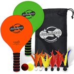 Funsparks Jazzminton Deluxe LED 3 in 1 Paddle Ball Game - Indoor/Outdoor Game for Kids, Teens and Adults