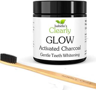 Glow Teeth Whitening Activated Charcoal Powder + Soft Bamboo Toothbrush | Pure, Natural, Food Grade, Non GMO, Made in USA | Whiten Teeth Naturally