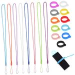 Pen Lanyard 8 Pcs Anti-Lost s and 24 Pcs Silicone Round Rings Pendant Holders for Daily School Class Office