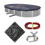 Blue Wave 16-ft x 25-ft Oval Rugged Mesh Above Ground Pool Winter Cover