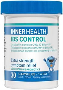 Inner Health IBS Control Probiotic - Extra Strength Symptom Relief From Pain, Gas & Bloating, Support Healthy Bowel Function - 30 Capsules